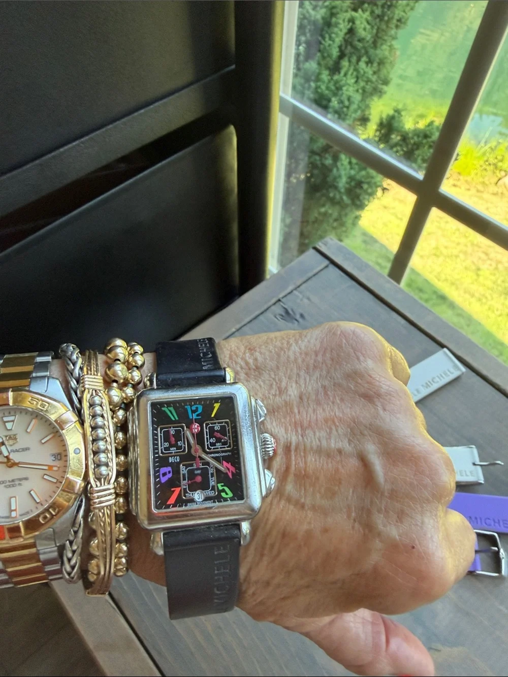 Michele square watch